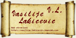 Vasilije Lakićević vizit kartica